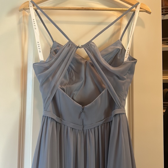 Light grey/blue Azazie bridesmaids dress. Great condition! - Picture 3 of 4